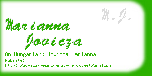 marianna jovicza business card